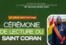 Conakry : Lecture du Saint Coran pour la paix et la réussite du Président de la République